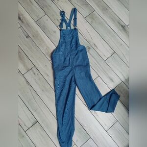 Aerie light railroad stripe overalls (s)